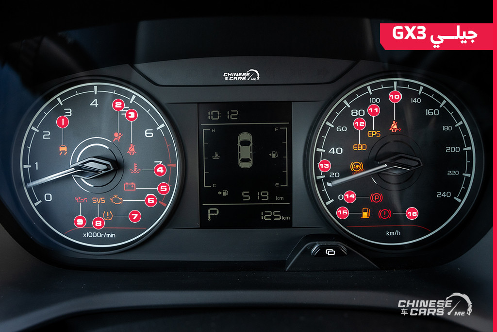 تعرف على جيلي GX3 برو 2025، وأهم العلامات التحذيرية في شاشة عداداتها 8 شبكة السيارات الصينية – تعرف على جيلي GX3 برو 2025، وأهم العلامات التحذيرية في شاشة عداداتها