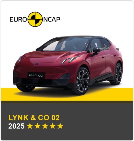 سيارة Lynk & Co 02 تحصل على 5 نجوم في اختبارات السلامة الأوروبية Euro NCAP
