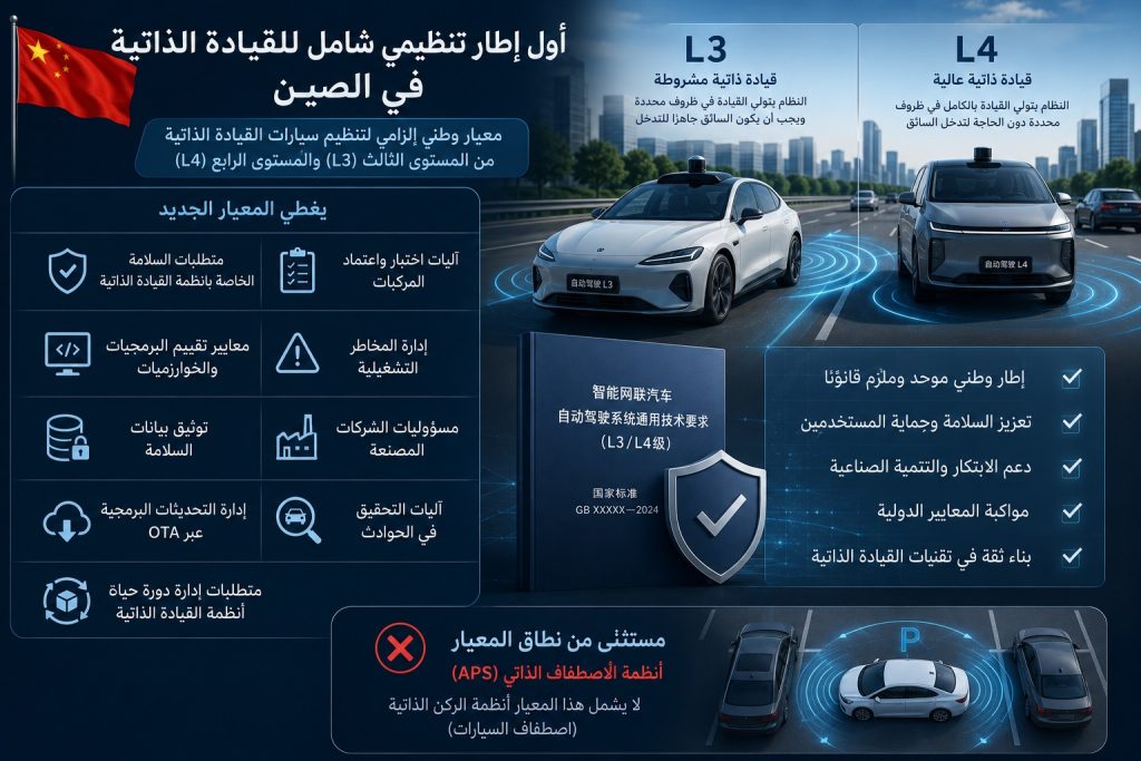 الصين تقر أول معيار إلزامي للقيادة الذاتية L3 وL4.. لا بيع لأي سيارة دون إثبات سلامتها بدءًا من 2027 2 شبكة السيارات الصينية – الصين تقر أول معيار إلزامي للقيادة الذاتية L3 وL4.. لا بيع لأي سيارة دون إثبات سلامتها بدءًا من 2027