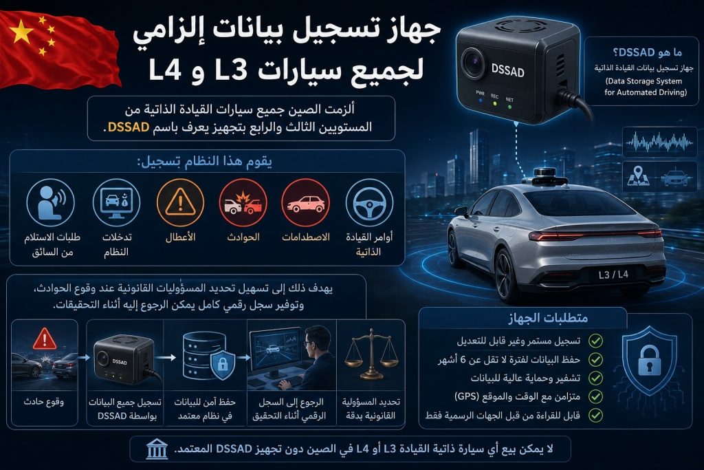 الصين تقر أول معيار إلزامي للقيادة الذاتية L3 وL4.. لا بيع لأي سيارة دون إثبات سلامتها بدءًا من 2027 5 شبكة السيارات الصينية – الصين تقر أول معيار إلزامي للقيادة الذاتية L3 وL4.. لا بيع لأي سيارة دون إثبات سلامتها بدءًا من 2027