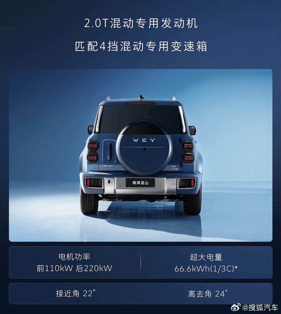 الكشف عن WEY Blue Mountain الجيل الثاني بتصميم صندوقي جديد ومحرك 2.0 تيربو ونظام PHEV.. نسختان بـ5 و6 مقاعد ومدى كهربائي يصل إلى 270 كم 8 شبكة السيارات الصينية – الكشف عن WEY Blue Mountain الجيل الثاني بتصميم صندوقي جديد ومحرك 2.0 تيربو ونظام PHEV.. نسختان بـ5 و6 مقاعد ومدى كهربائي يصل إلى 270 كم
